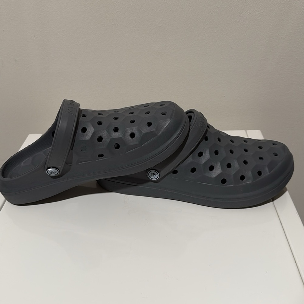 Joybees Varsity Clogs Dark Gray‎ Womens Size 8 - Picture 5 of 7